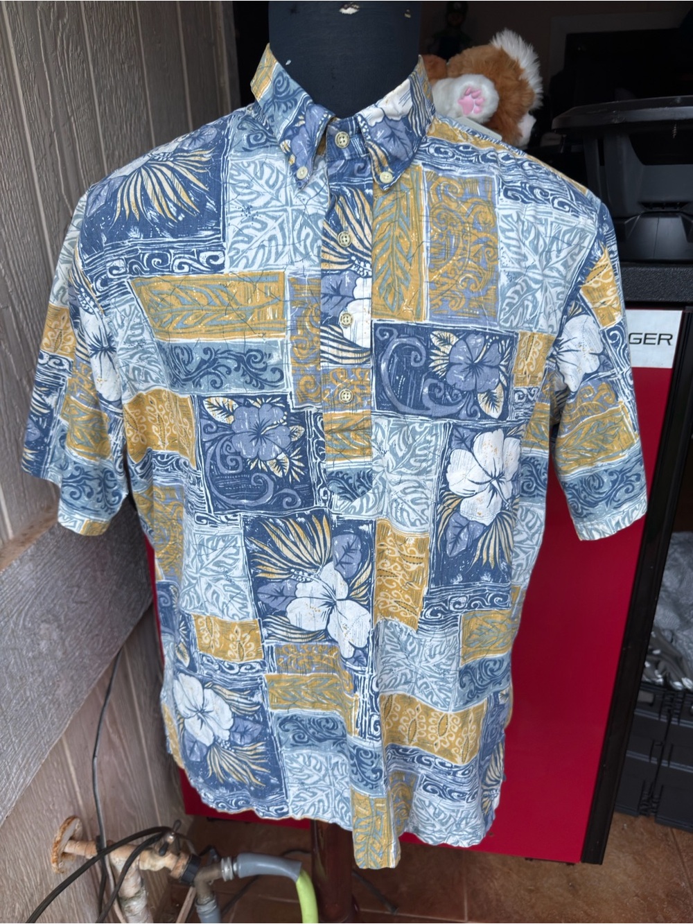 PreOwned Reyn Spooner Hawaiian Print Multicolored Pullover Men's Large